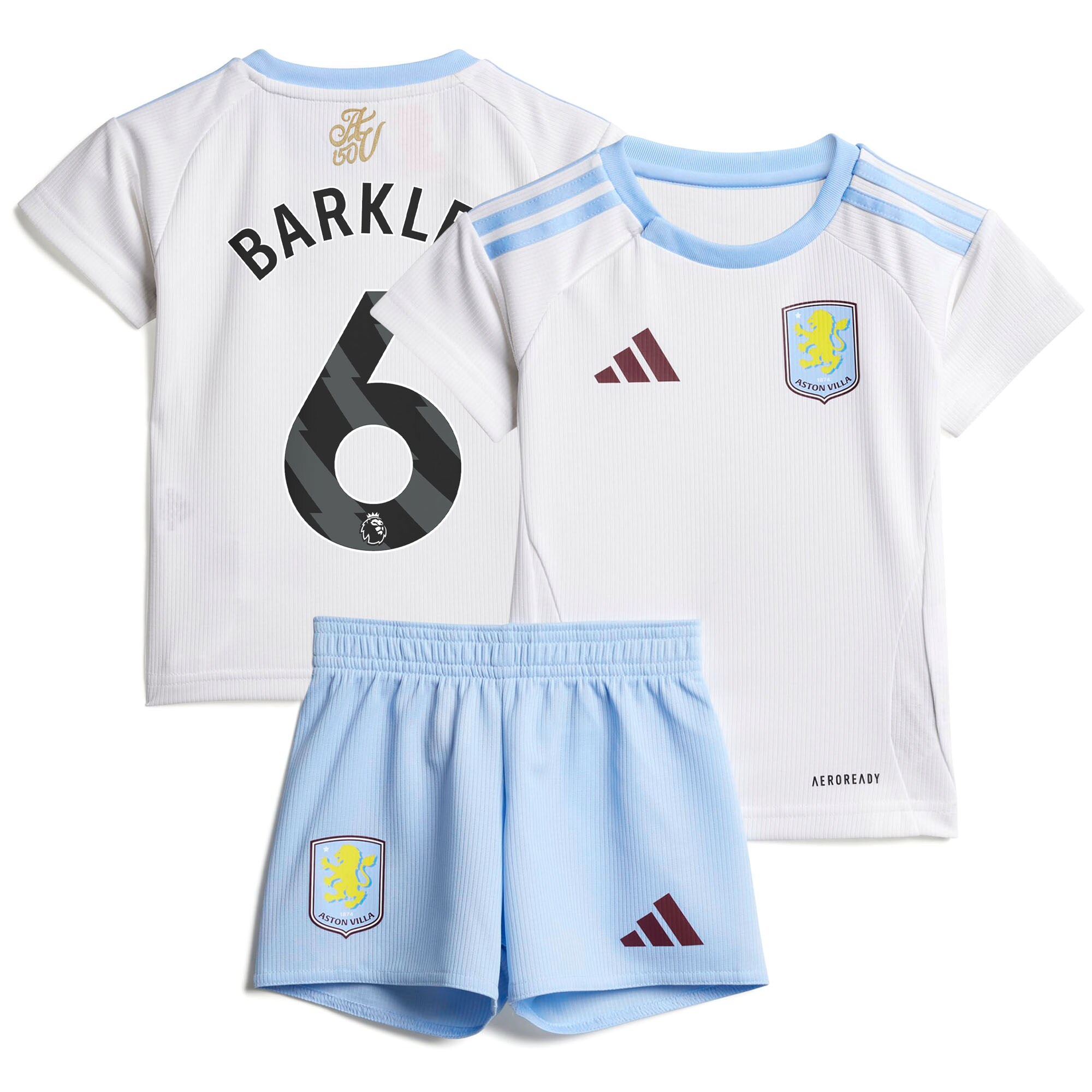 Aston Villa aston villa adidas away baby kit 2024-25 with barkley 6 printing Kits - Official Football Shirts & Training Gear