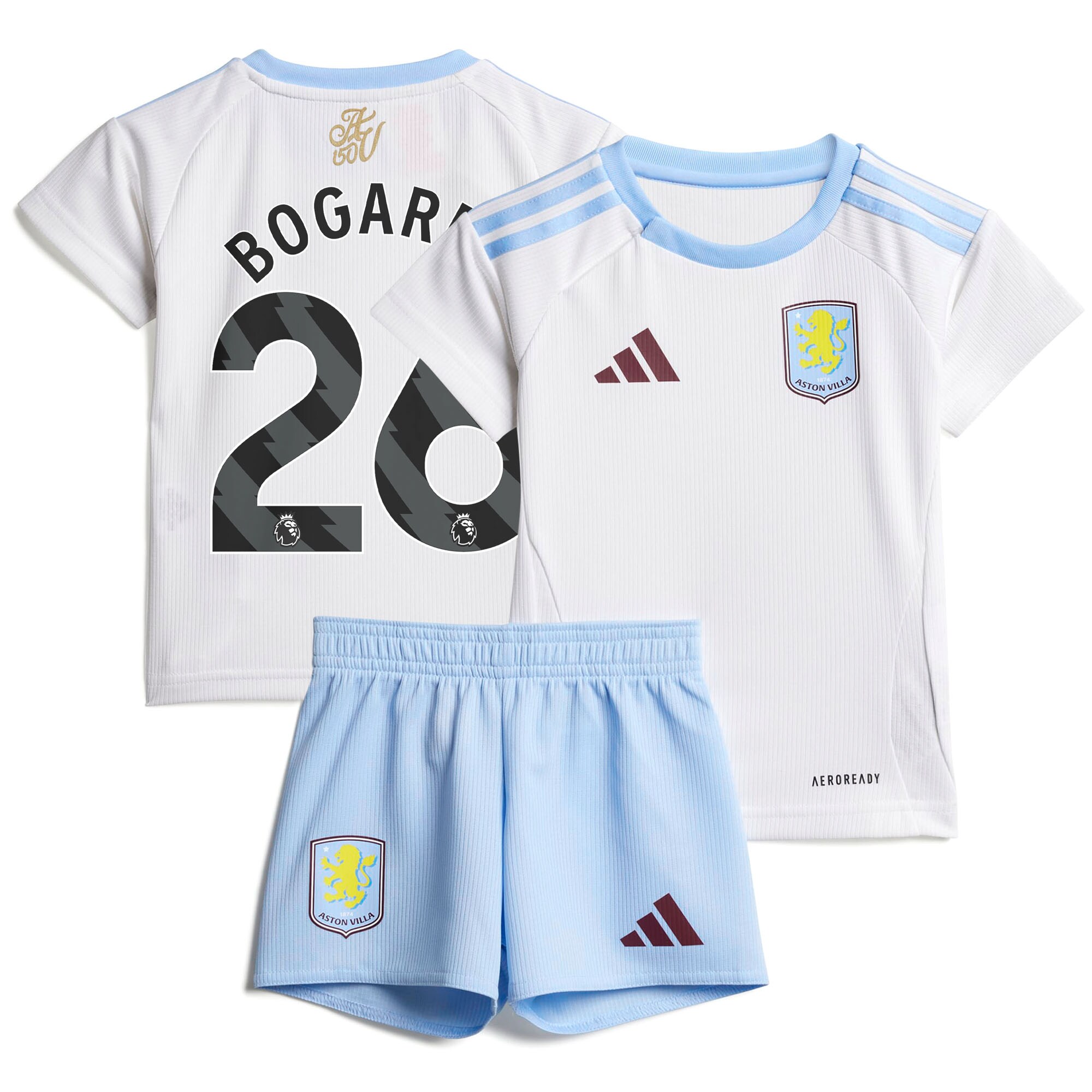 Aston Villa aston villa adidas away baby kit 2024-25 with bogarde 26 printing Kits - Official Football Shirts & Training Gear