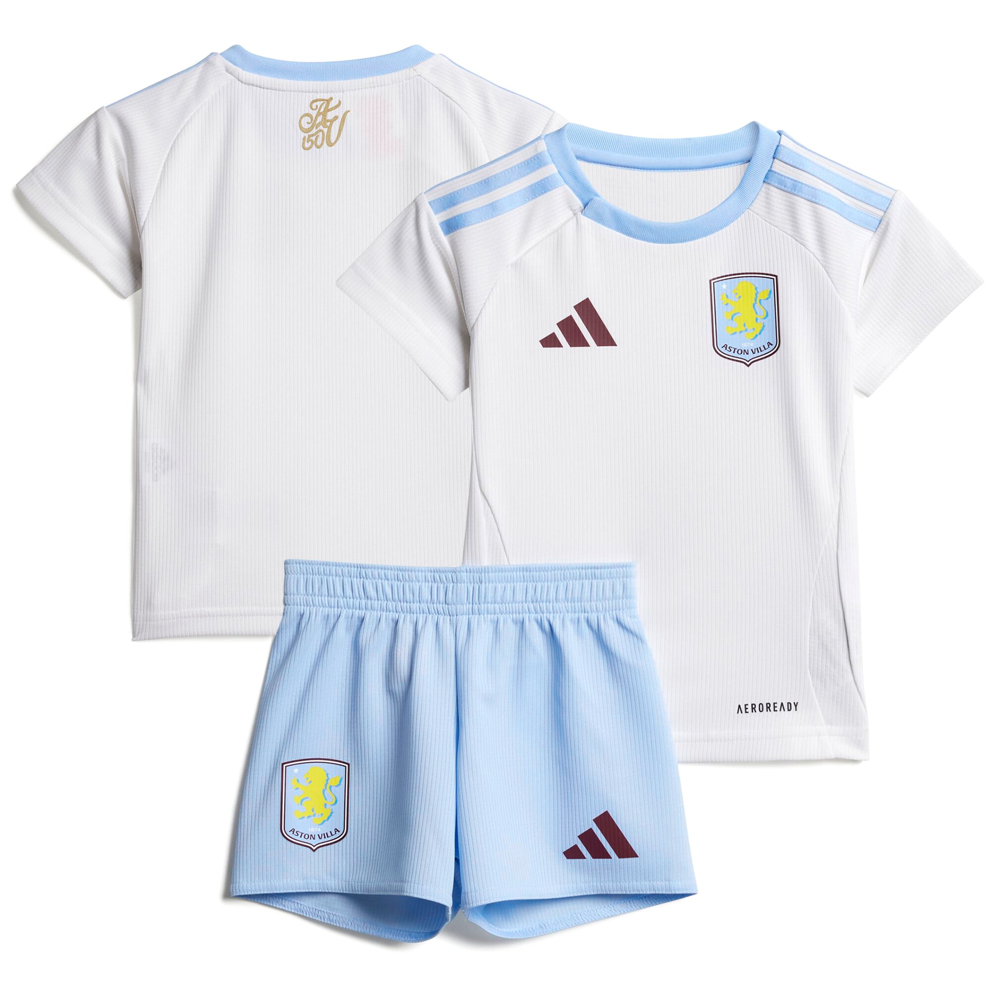 Aston Villa aston villa adidas away baby kit 2024-25 with custom printing Kits - Official Football Shirts & Training Gear