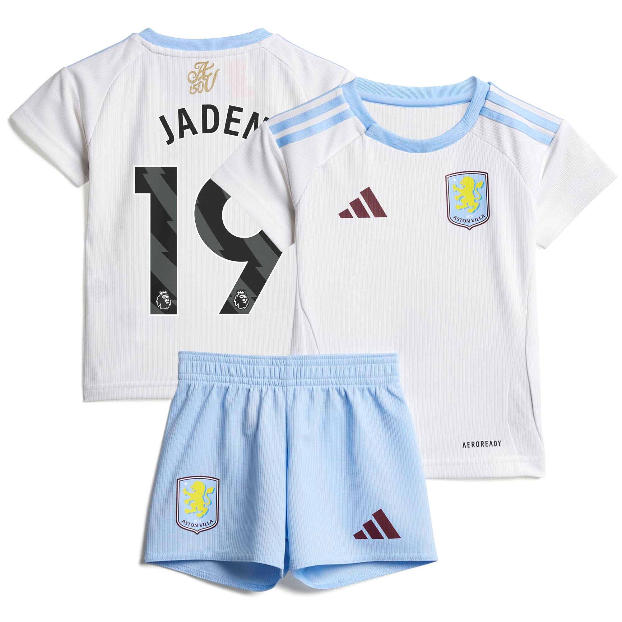 Aston Villa aston villa adidas away baby kit 2024-25 with jaden 19 printing Kits - Official Football Shirts & Training Gear