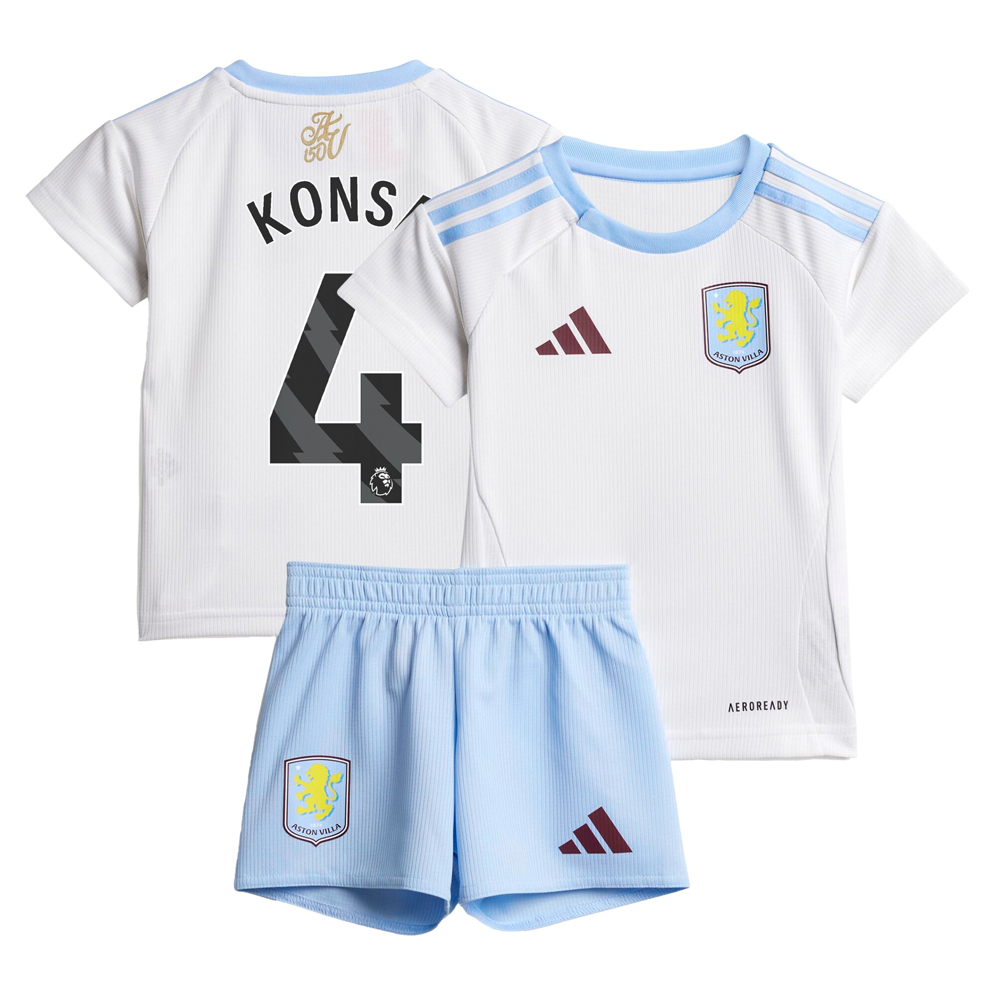 Aston Villa aston villa adidas away baby kit 2024-25 with konsa 4 printing Kits - Official Football Shirts & Training Gear