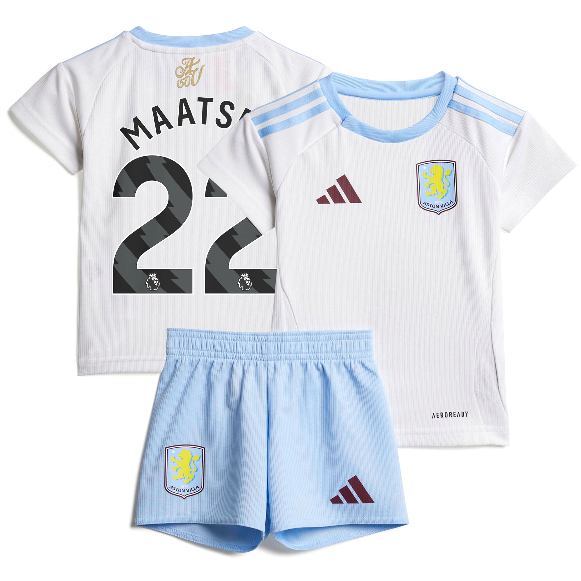 Aston Villa aston villa adidas away baby kit 2024-25 with maatsen 22 printing Kits - Official Football Shirts & Training Gear