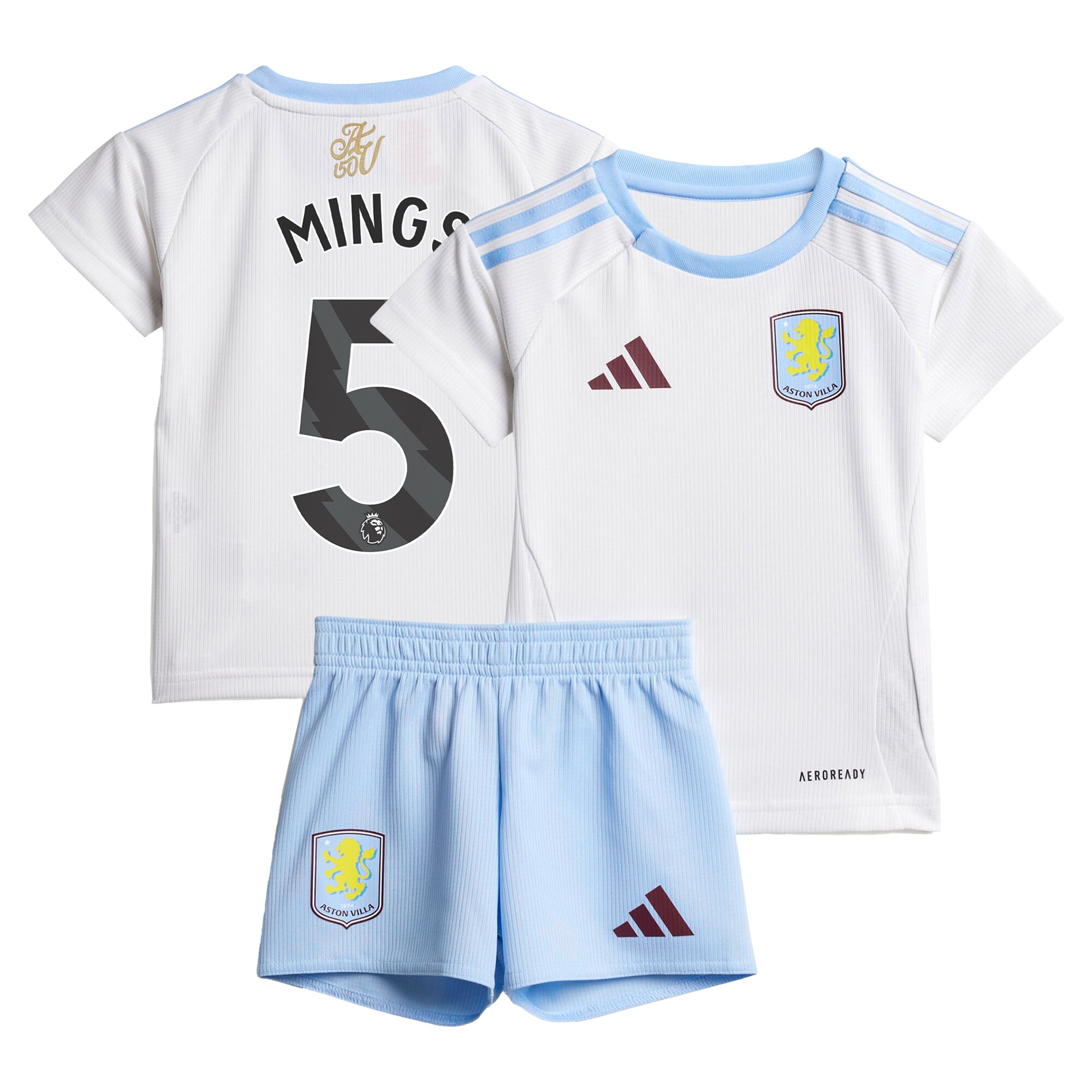 Aston Villa aston villa adidas away baby kit 2024-25 with mings 5 printing Kits - Official Football Shirts & Training Gear