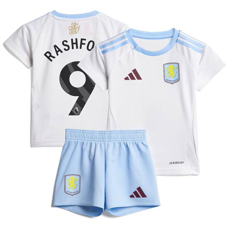 Aston Villa aston villa adidas away baby kit 2024-25 with rashford 9 printing Kits - Official Football Shirts & Training Gear