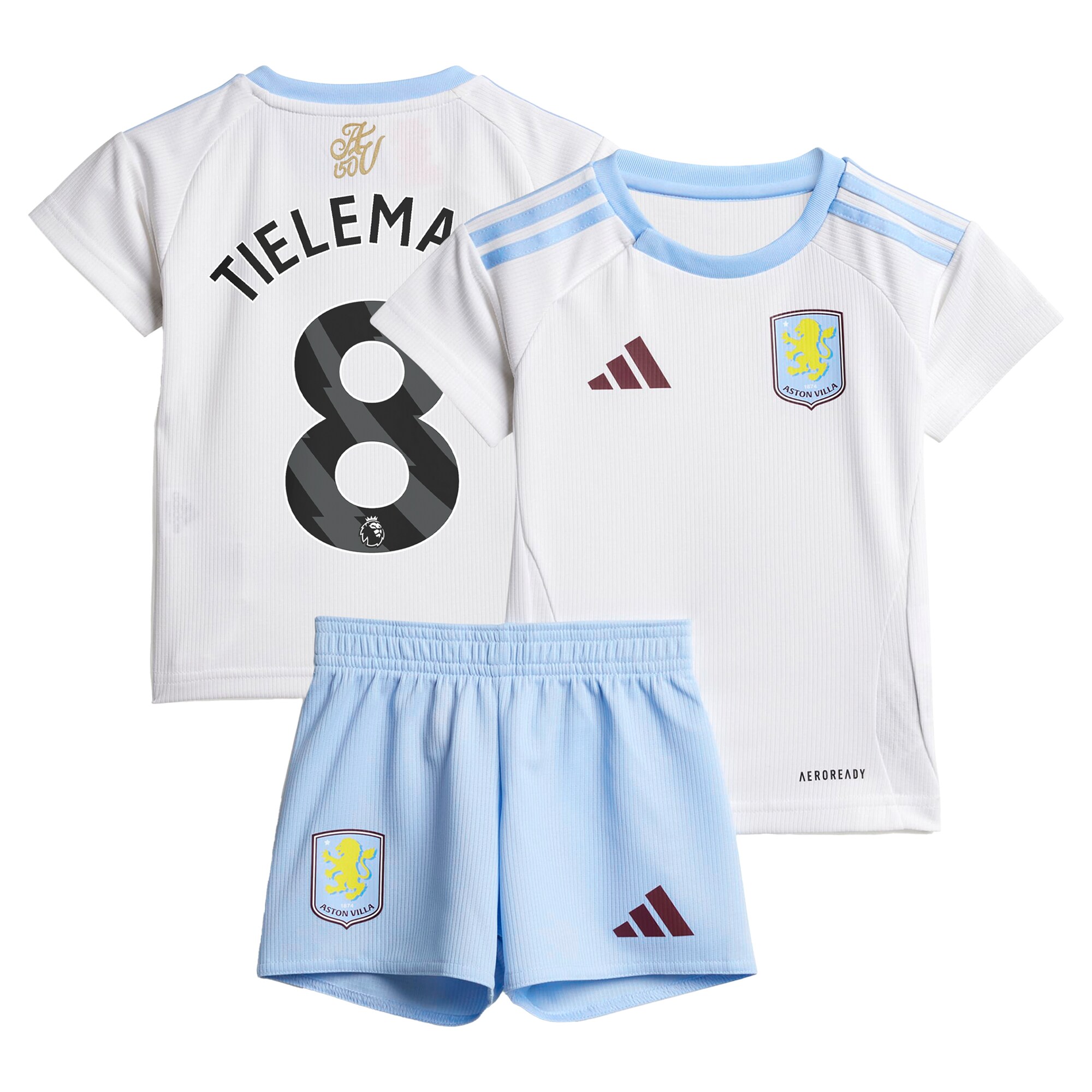 Aston Villa aston villa adidas away baby kit 2024-25 with tielemans 8 printing Kits - Official Football Shirts & Training Gear