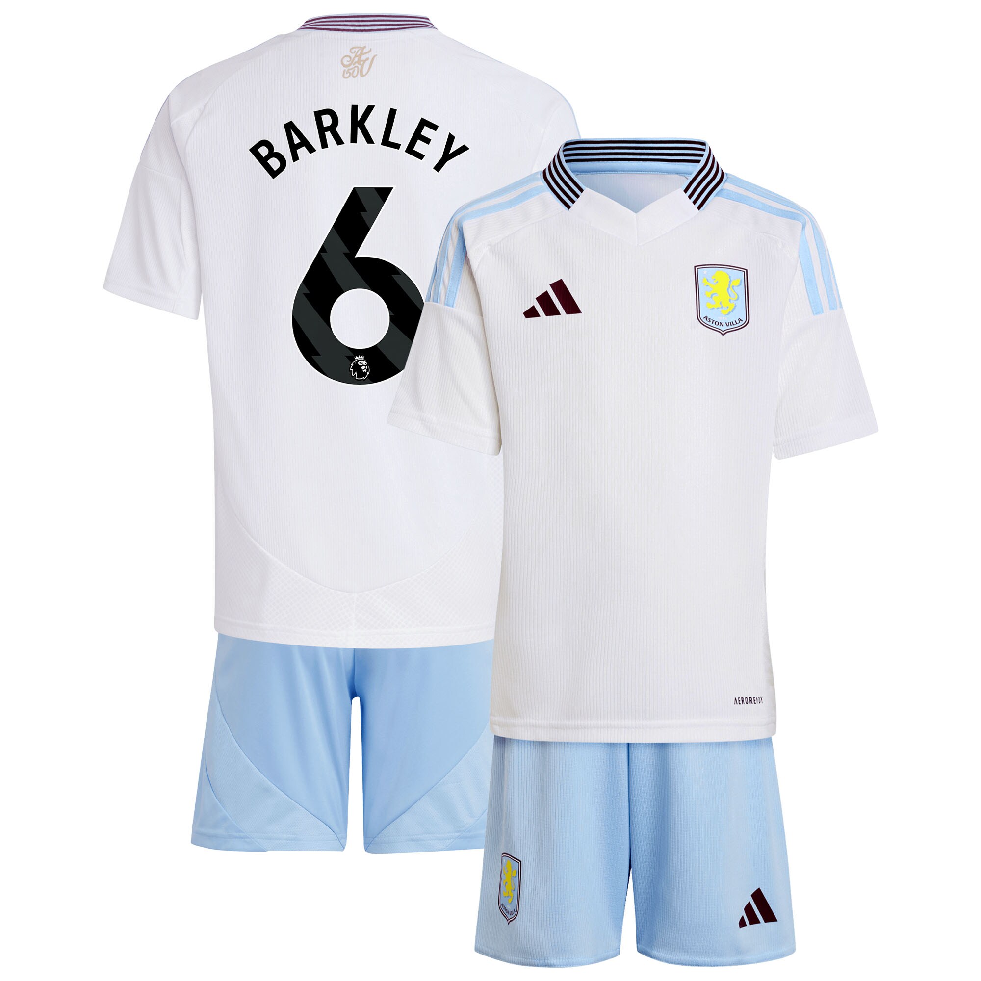 Aston Villa aston villa adidas away mini kit 2024-25 with barkley 6 printing Kits - Official Football Shirts & Training Gear