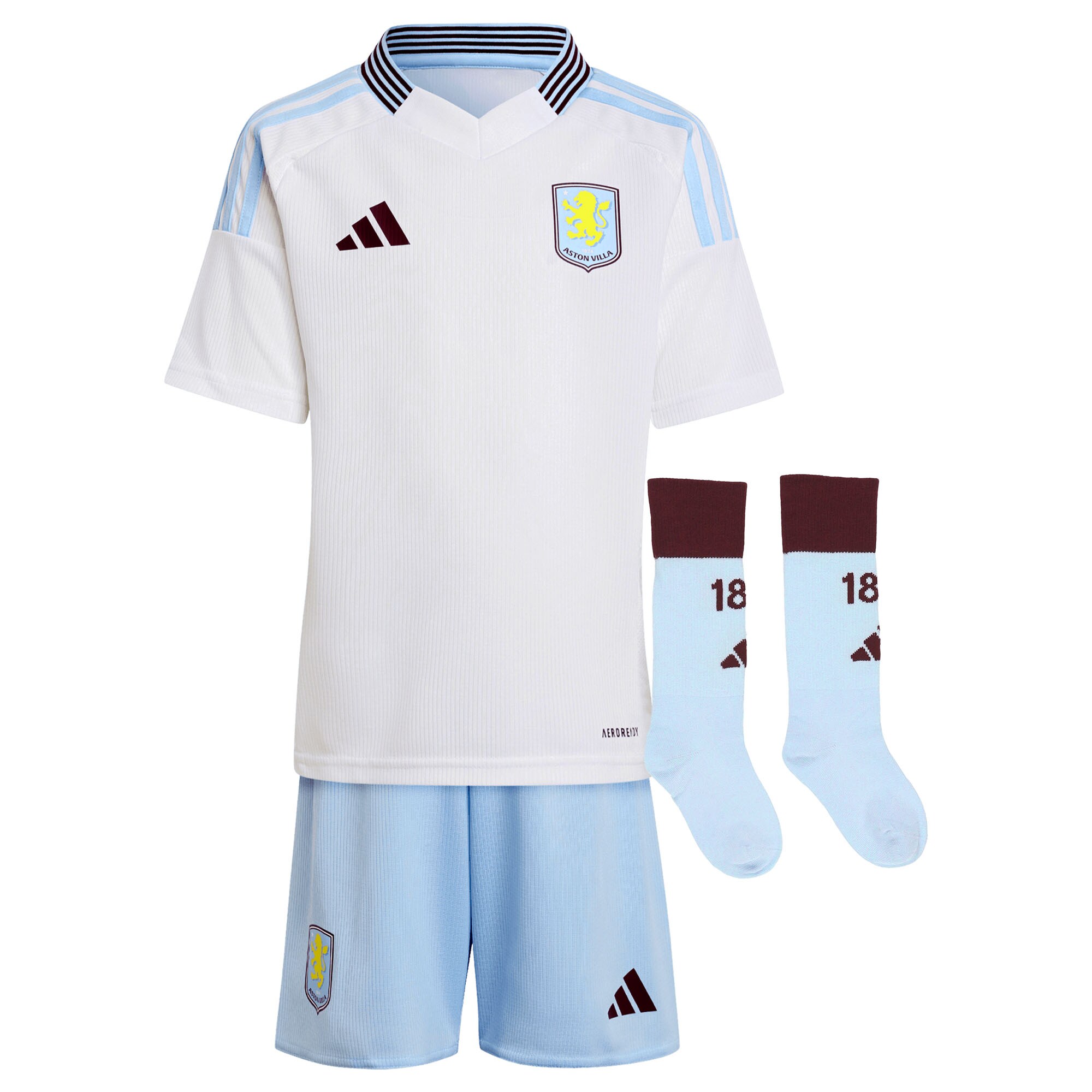 Aston Villa aston villa adidas away mini kit 2024-25 with bogarde 26 printing Kits - Official Football Shirts & Training Gear