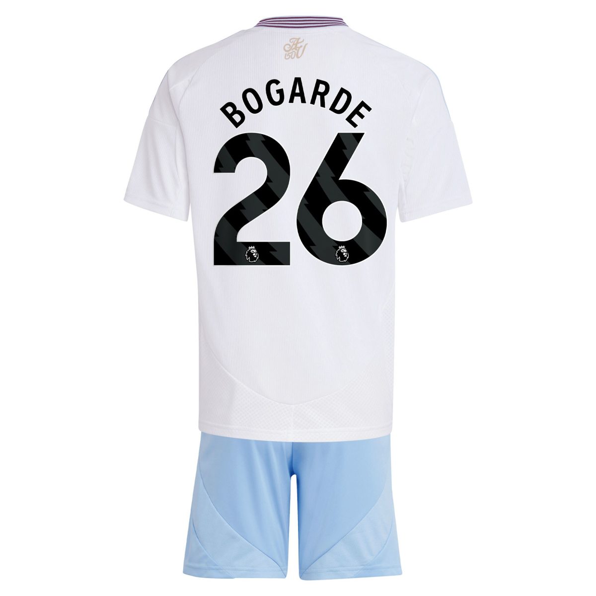 Aston Villa aston villa adidas away mini kit 2024-25 with bogarde 26 printing Kits - Official Football Shirts & Training Gear
