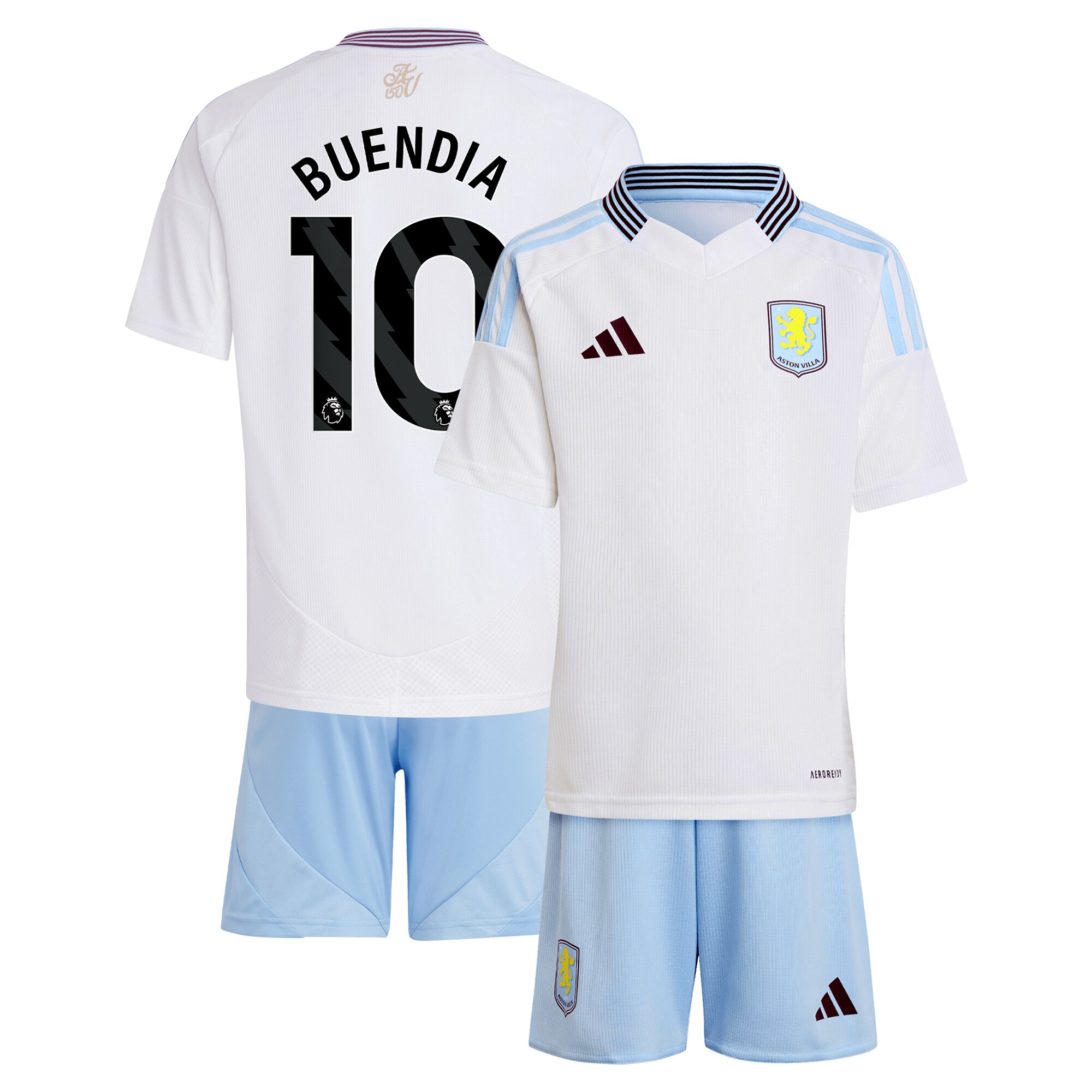 Aston Villa aston villa adidas away mini kit 2024-25 with buendia 10 printing Kits - Official Football Shirts & Training Gear