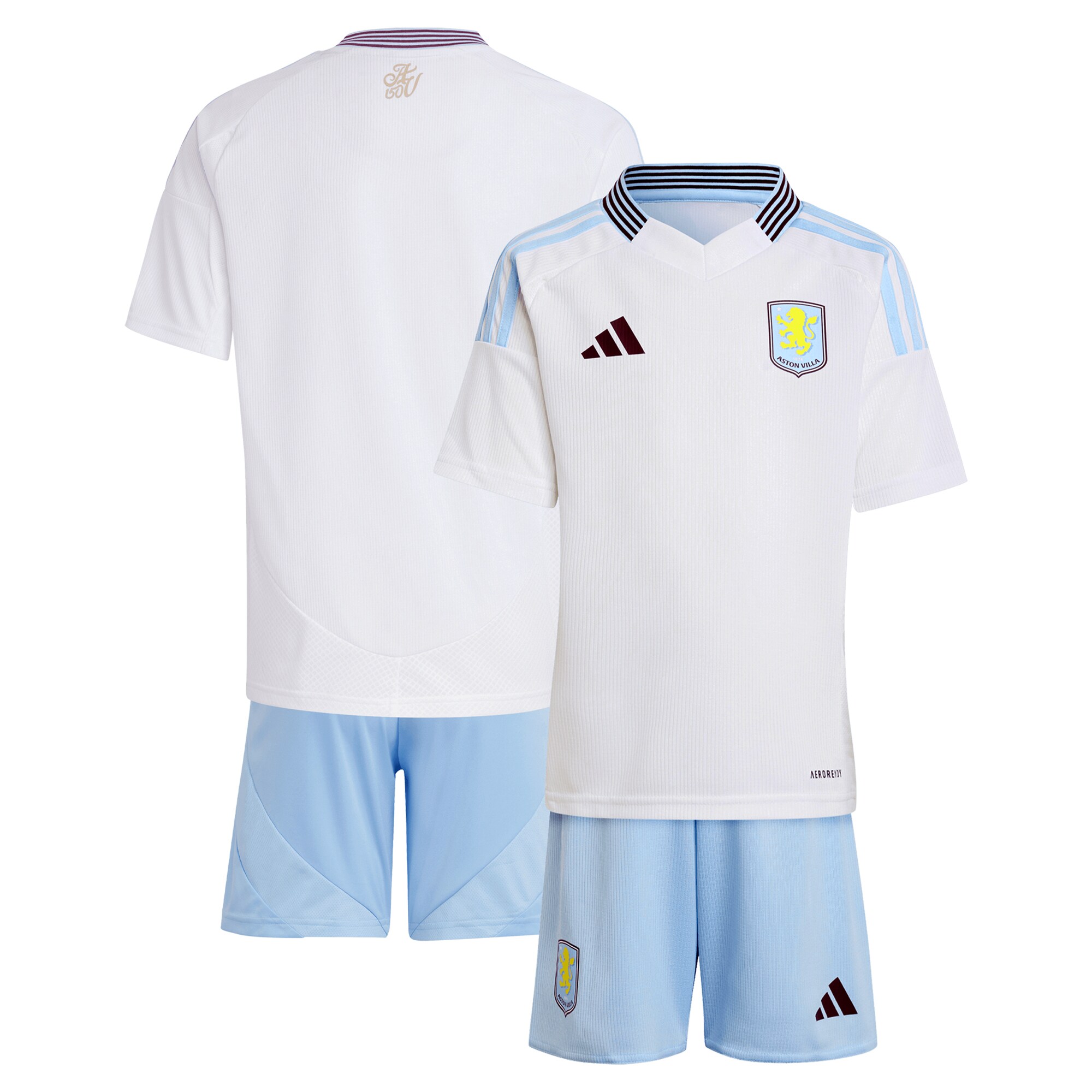 Aston Villa aston villa adidas away mini kit 2024-25 with custom printing Kits - Official Football Shirts & Training Gear