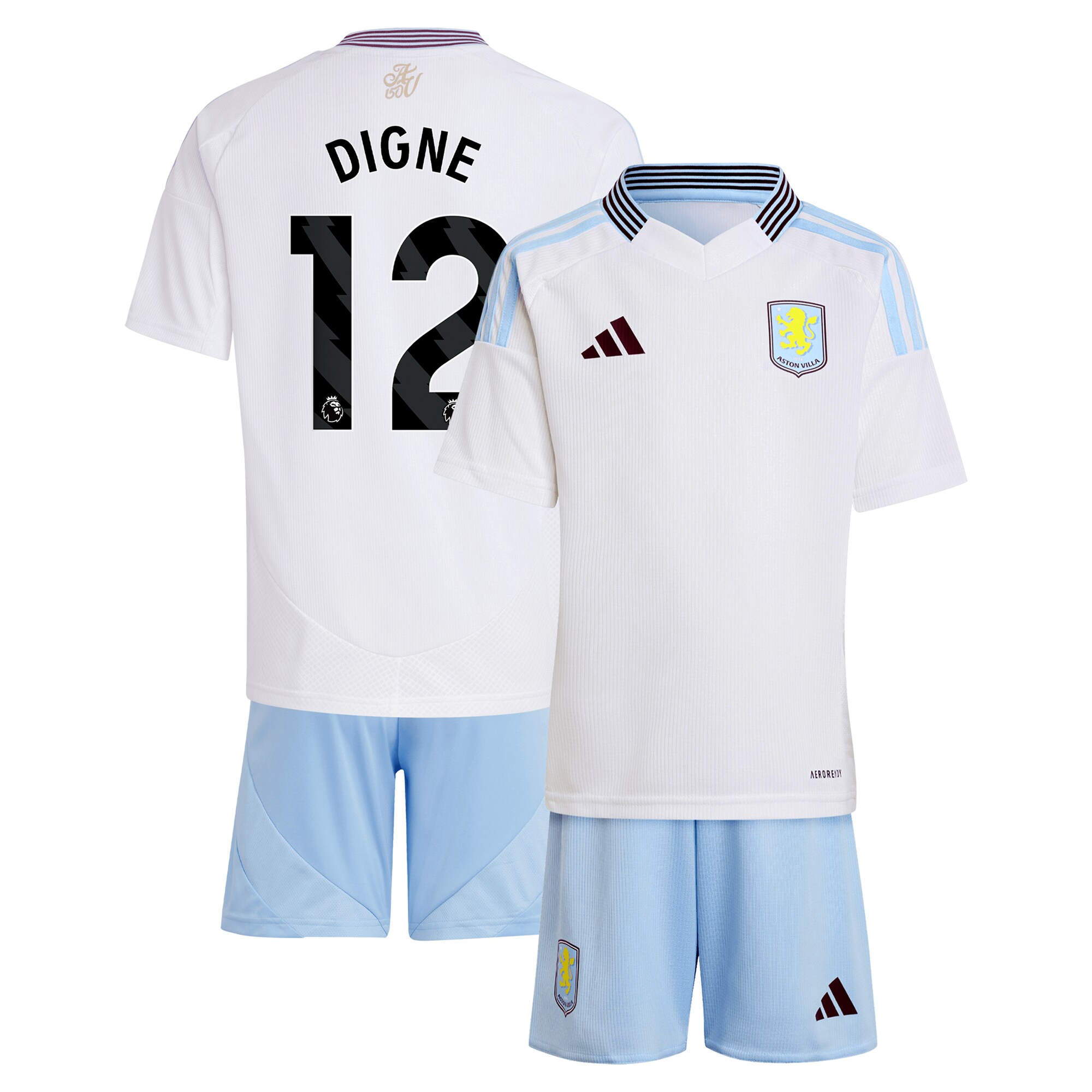 Aston Villa aston villa adidas away mini kit 2024-25 with digne 12 printing Kits - Official Football Shirts & Training Gear