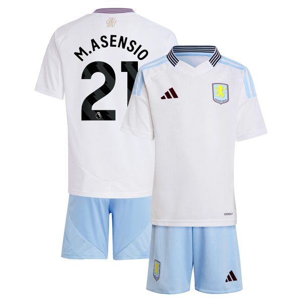 Aston Villa aston villa adidas away mini kit 2024-25 with m.asensio 21 printing Kits - Official Football Shirts & Training Gear