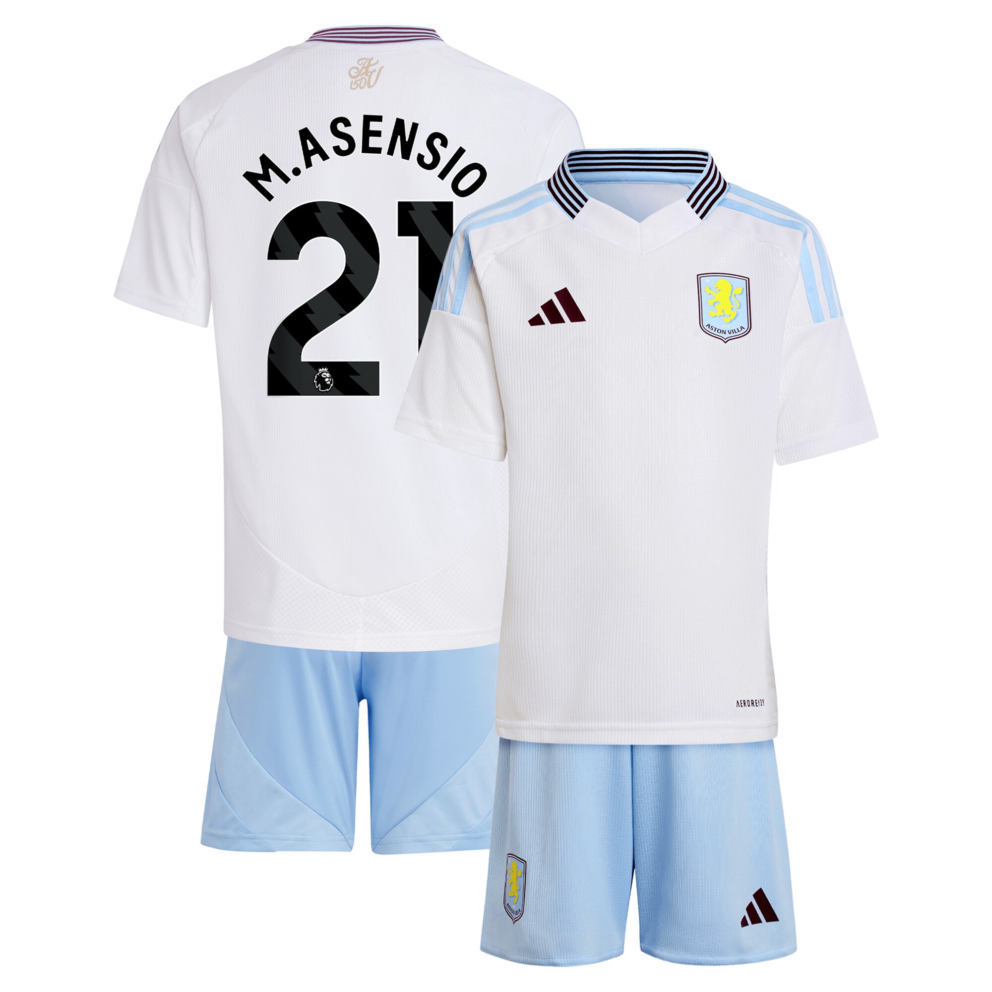 Aston Villa aston villa adidas away mini kit 2024-25 with m.asensio 21 printing Kits - Official Football Shirts & Training Gear