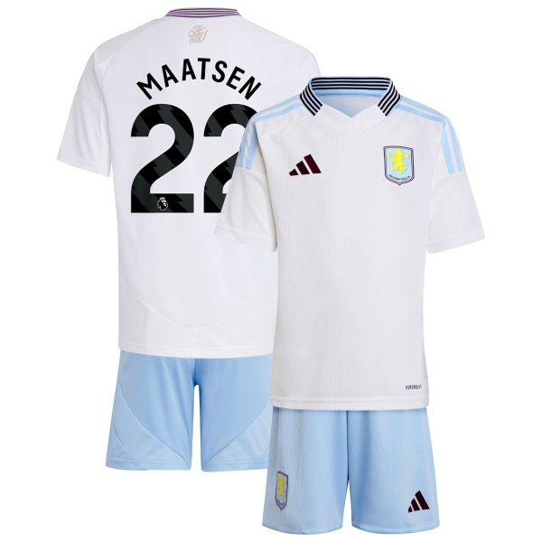 Aston Villa aston villa adidas away mini kit 2024-25 with maatsen 22 printing Kits - Official Football Shirts & Training Gear