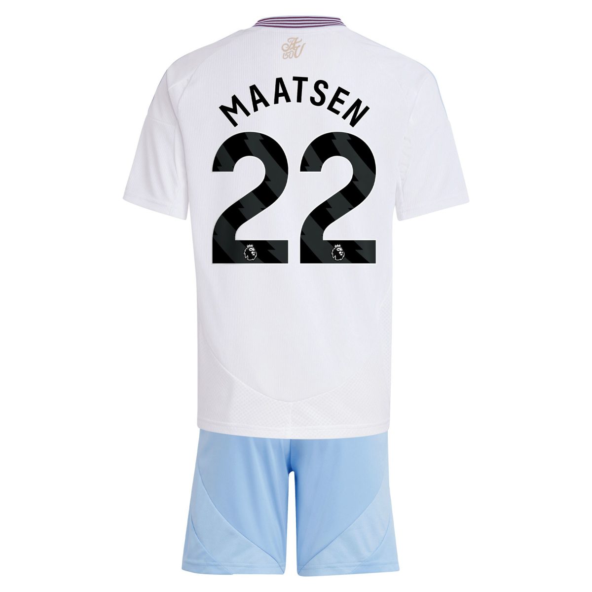 Aston Villa aston villa adidas away mini kit 2024-25 with maatsen 22 printing Kits - Official Football Shirts & Training Gear