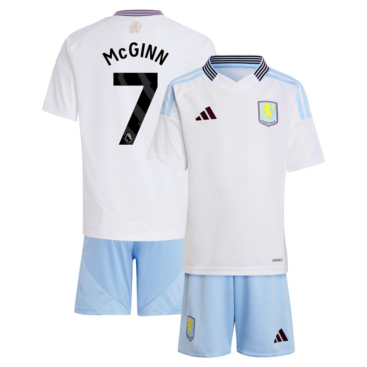 Aston Villa aston villa adidas away mini kit 2024-25 with mcginn 7 printing Kits - Official Football Shirts & Training Gear