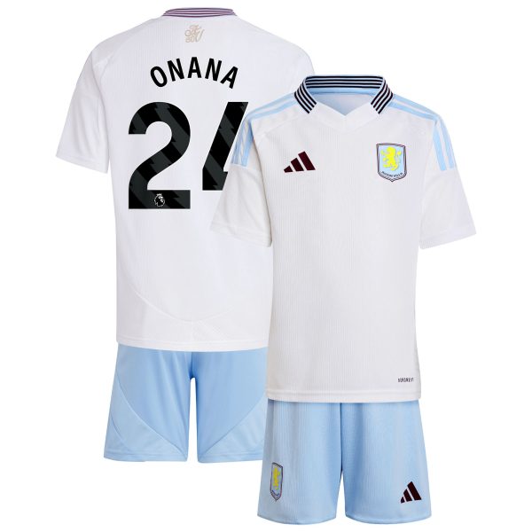 Aston Villa aston villa adidas away mini kit 2024-25 with onana 24 printing Kits - Official Football Shirts & Training Gear