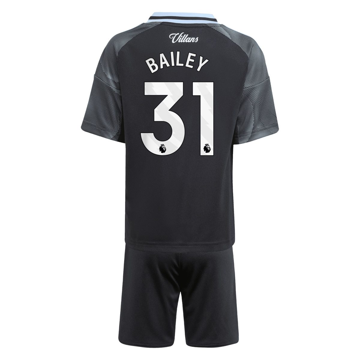 Aston Villa aston villa adidas away mini kit 2025-26 with bailey 31 printing Kits - Official Football Shirts & Training Gear