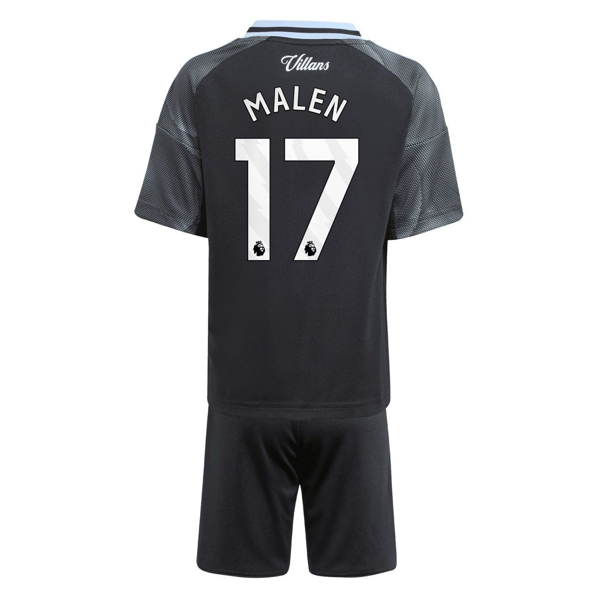 Aston Villa aston villa adidas away mini kit 2025-26 with malen 17 printing Kits - Official Football Shirts & Training Gear