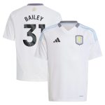Aston Villa aston villa adidas away shirt 2024-25 – kids with bailey 31 printing Kits - Official Football Shirts & Training Gear