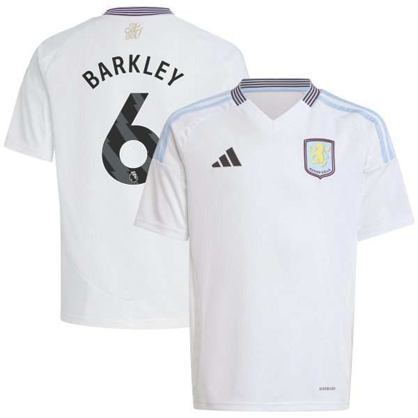 Aston Villa aston villa adidas away shirt 2024-25 – kids with barkley 6 printing Kits - Official Football Shirts & Training Gear