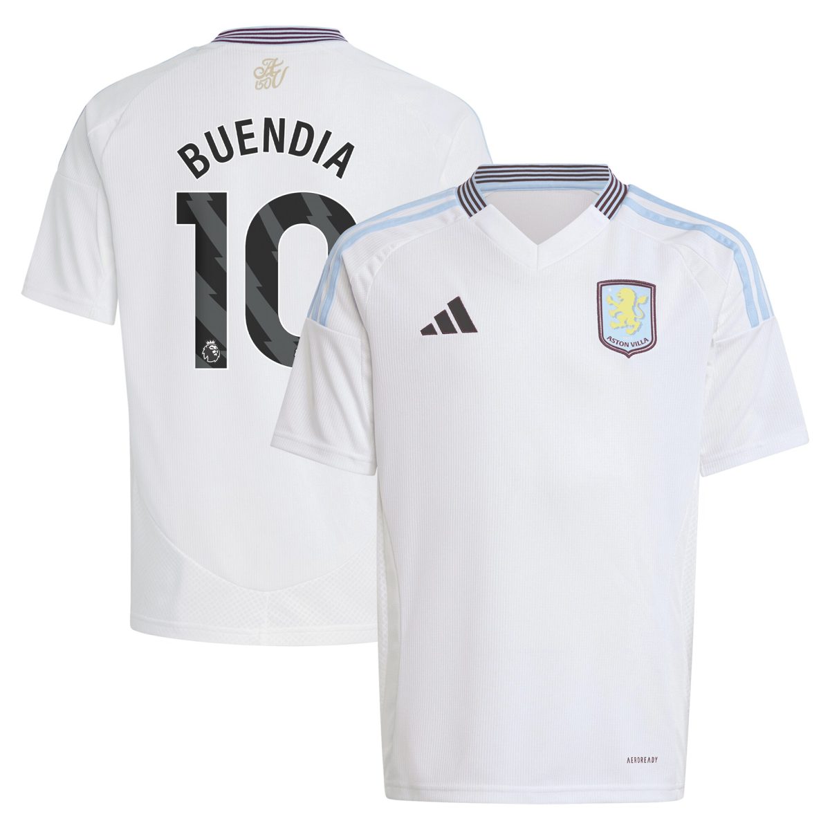 Aston Villa aston villa adidas away shirt 2024-25 – kids with buendia 10 printing Kits - Official Football Shirts & Training Gear