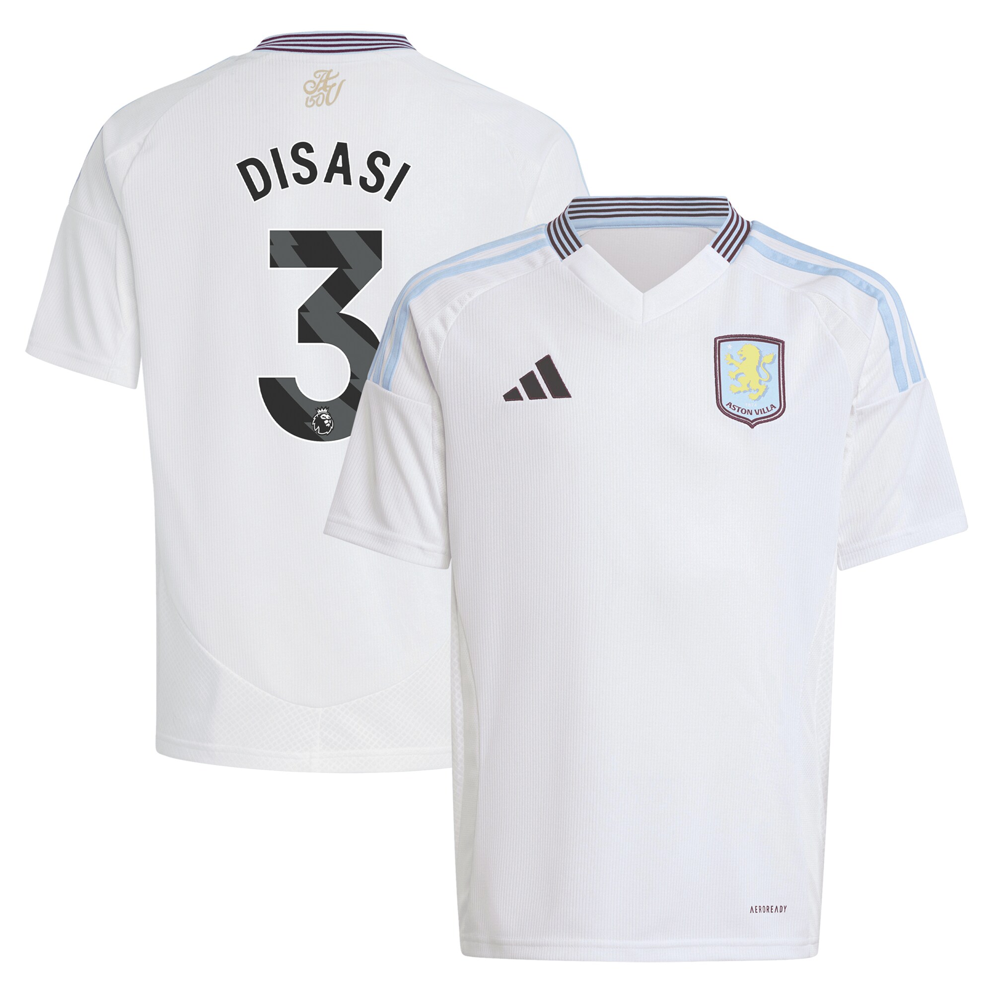 Aston Villa aston villa adidas away shirt 2024-25 – kids with disasi 3 printing Kits - Official Football Shirts & Training Gear