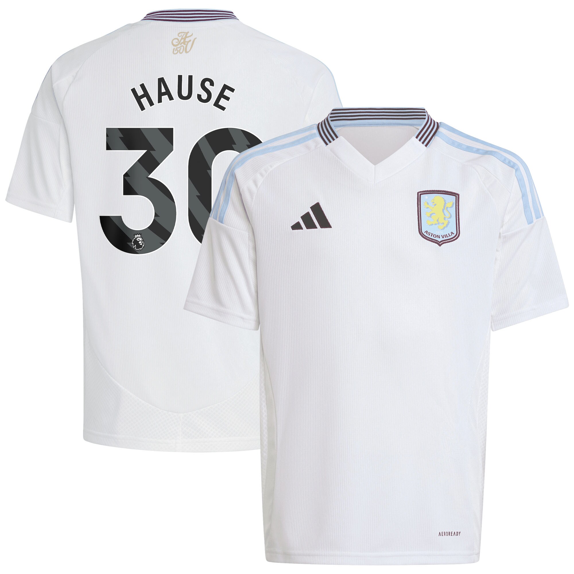 Aston Villa aston villa adidas away shirt 2024-25 – kids with hause 30 printing Kits - Official Football Shirts & Training Gear