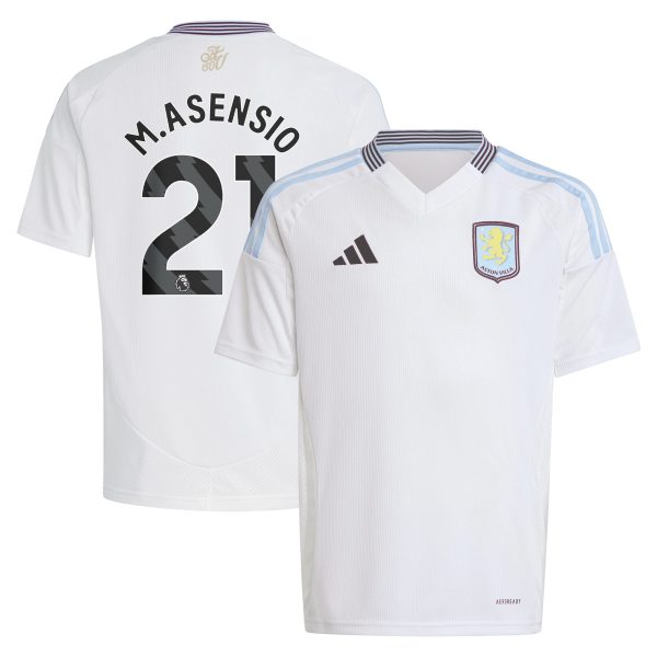 Aston Villa aston villa adidas away shirt 2024-25 – kids with m.asensio 21 printing Kits - Official Football Shirts & Training Gear