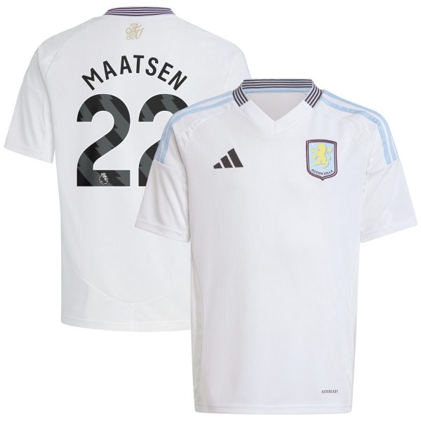 Aston Villa aston villa adidas away shirt 2024-25 – kids with maatsen 22 printing Kits - Official Football Shirts & Training Gear