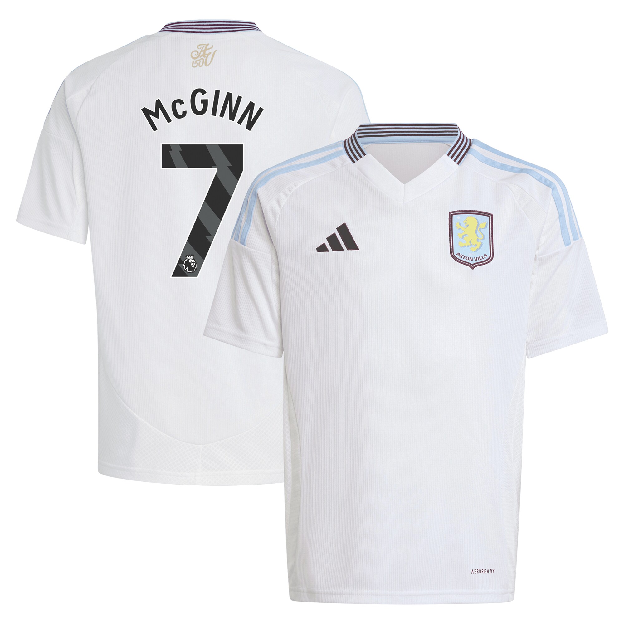Aston Villa aston villa adidas away shirt 2024-25 – kids with mcginn 7 printing Kits - Official Football Shirts & Training Gear
