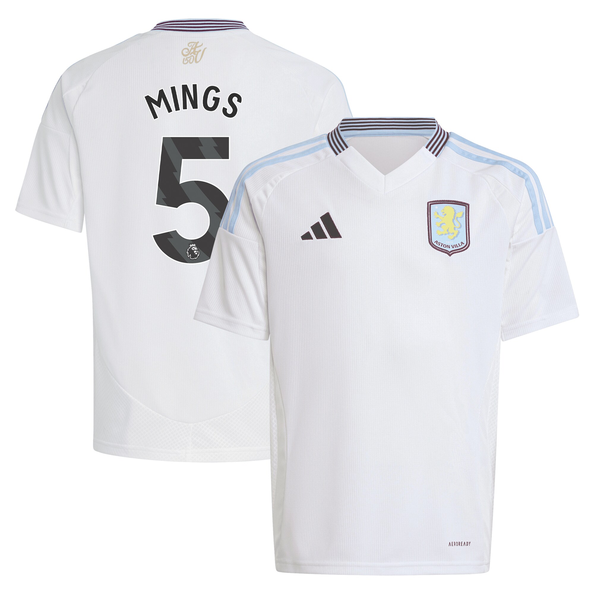 Aston Villa aston villa adidas away shirt 2024-25 – kids with mings 5 printing Kits - Official Football Shirts & Training Gear