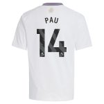 Aston Villa aston villa adidas away shirt 2024-25 – kids with pau 14 printing Kits - Official Football Shirts & Training Gear