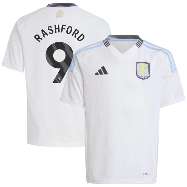 Aston Villa aston villa adidas away shirt 2024-25 – kids with rashford 9 printing Kits - Official Football Shirts & Training Gear