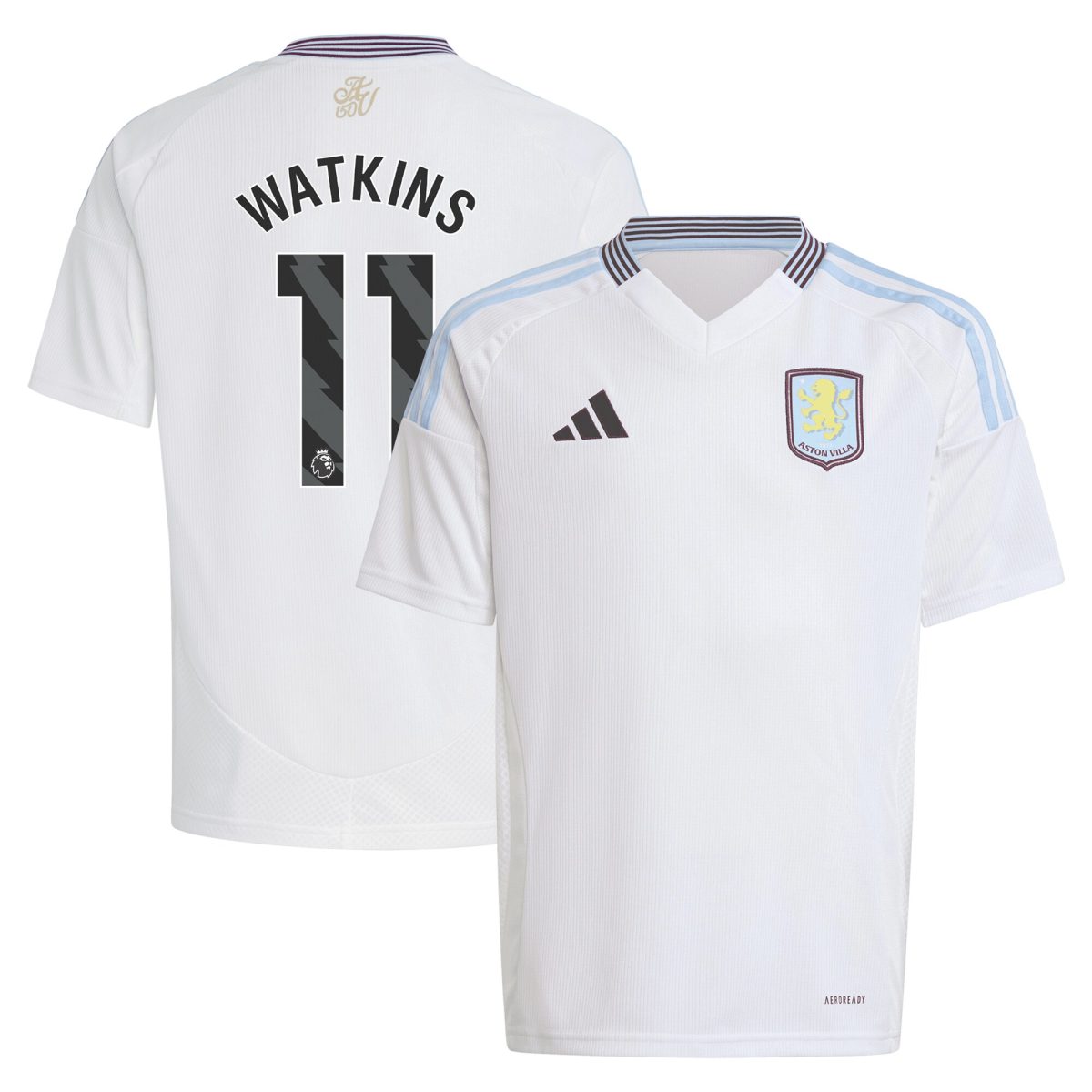 Aston Villa aston villa adidas away shirt 2024-25 – kids with watkins 11 printing Kits - Official Football Shirts & Training Gear