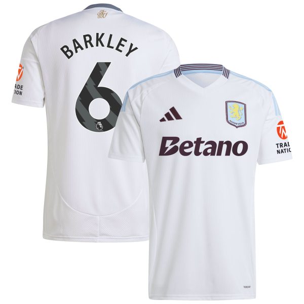 Aston Villa aston villa adidas away shirt 2024-25 with barkley 6 printing Kits - Official Football Shirts & Training Gear