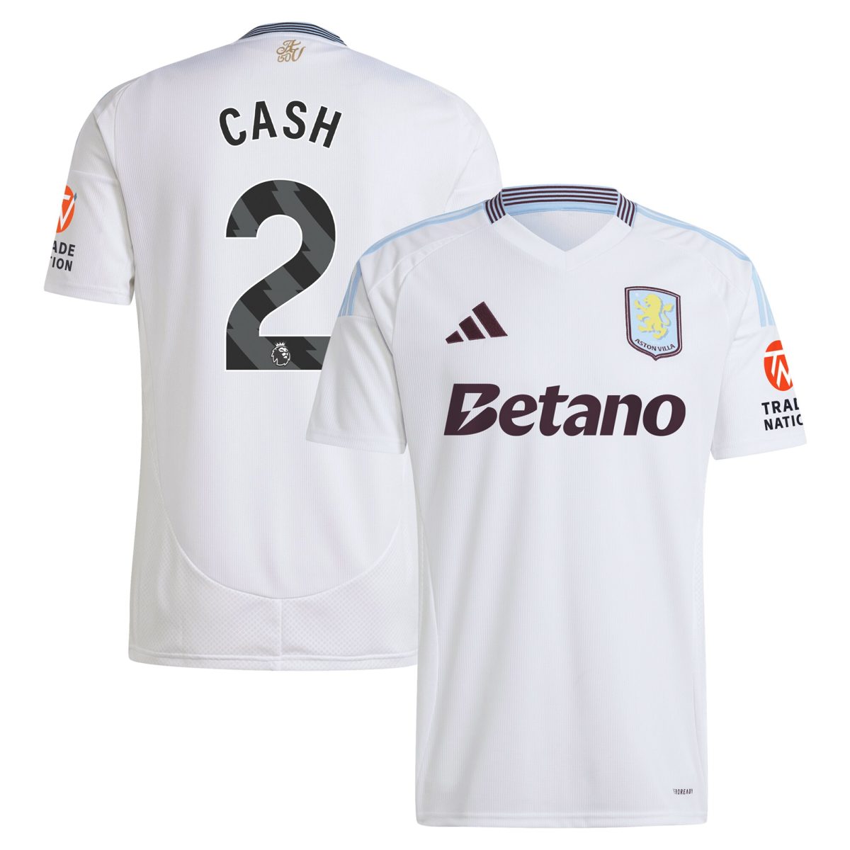 Aston Villa aston villa adidas away shirt 2024-25 with cash 2 printing Kits - Official Football Shirts & Training Gear