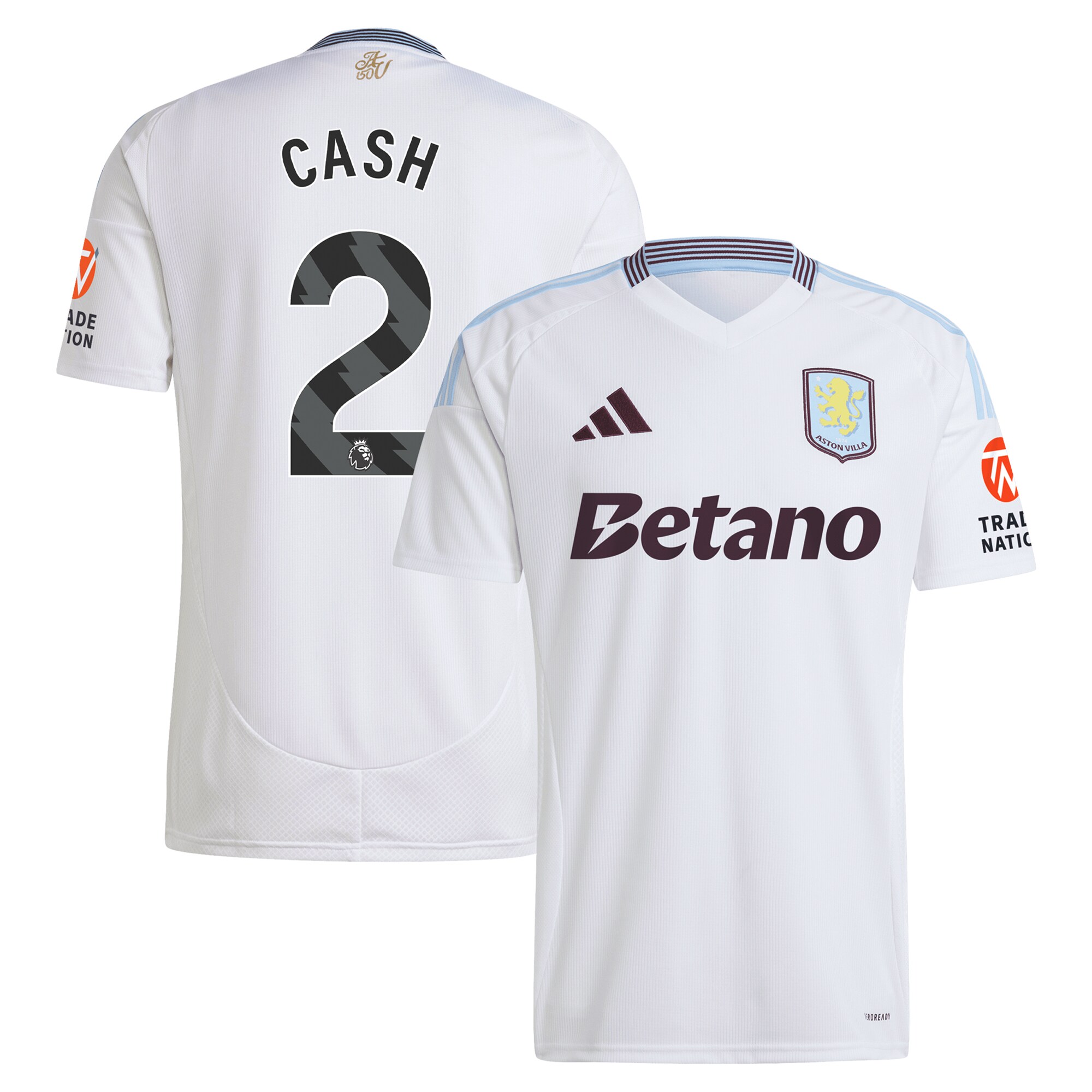 Aston Villa aston villa adidas away shirt 2024-25 with cash 2 printing Kits - Official Football Shirts & Training Gear