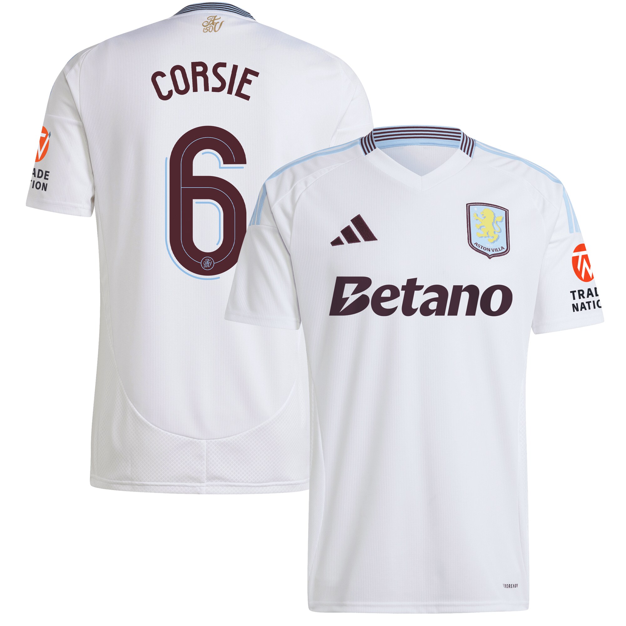 Aston Villa aston villa adidas away shirt 2024-25 with corsie 6 cup printing Kits - Official Football Shirts & Training Gear
