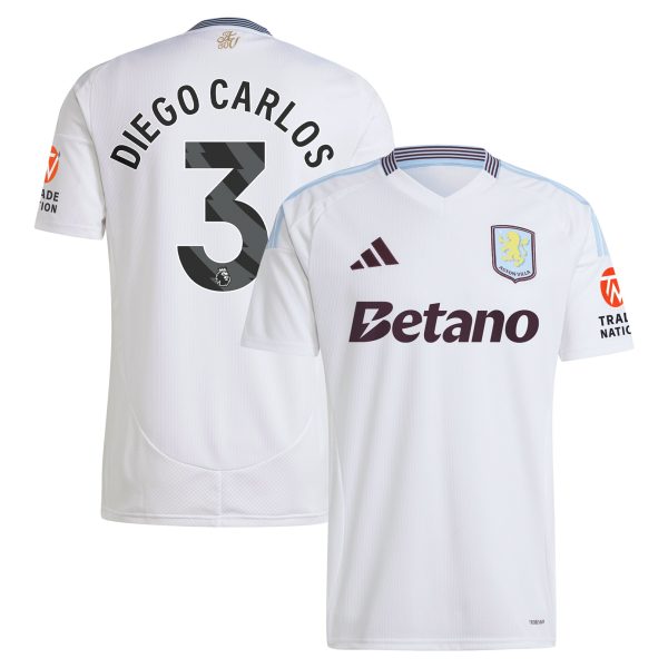 Aston Villa aston villa adidas away shirt 2024-25 with diego carlos 3 printing Kits - Official Football Shirts & Training Gear