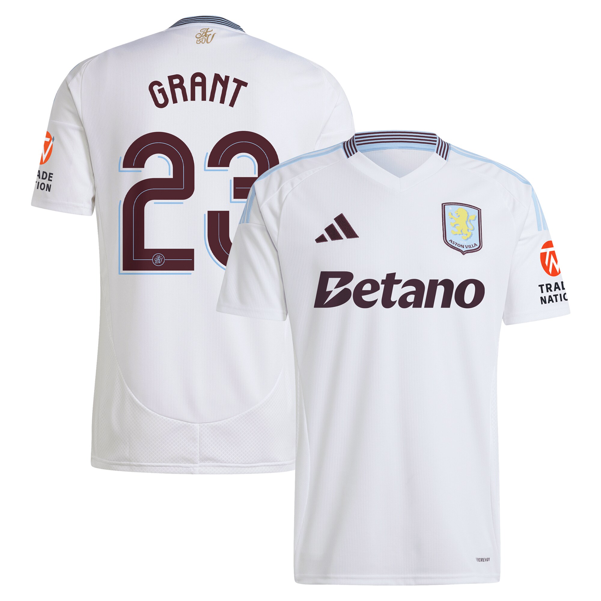 Aston Villa aston villa adidas away shirt 2024-25 with grant 23 cup printing Kits - Official Football Shirts & Training Gear