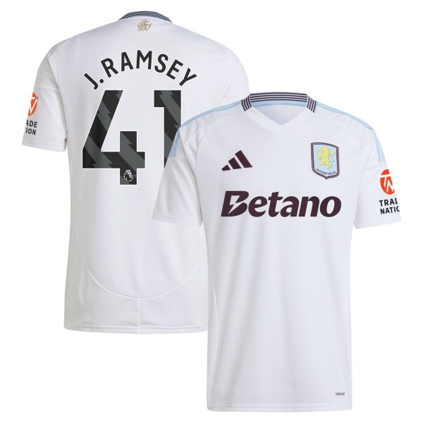 Aston Villa aston villa adidas away shirt 2024-25 with j. ramsey 41 printing Kits - Official Football Shirts & Training Gear