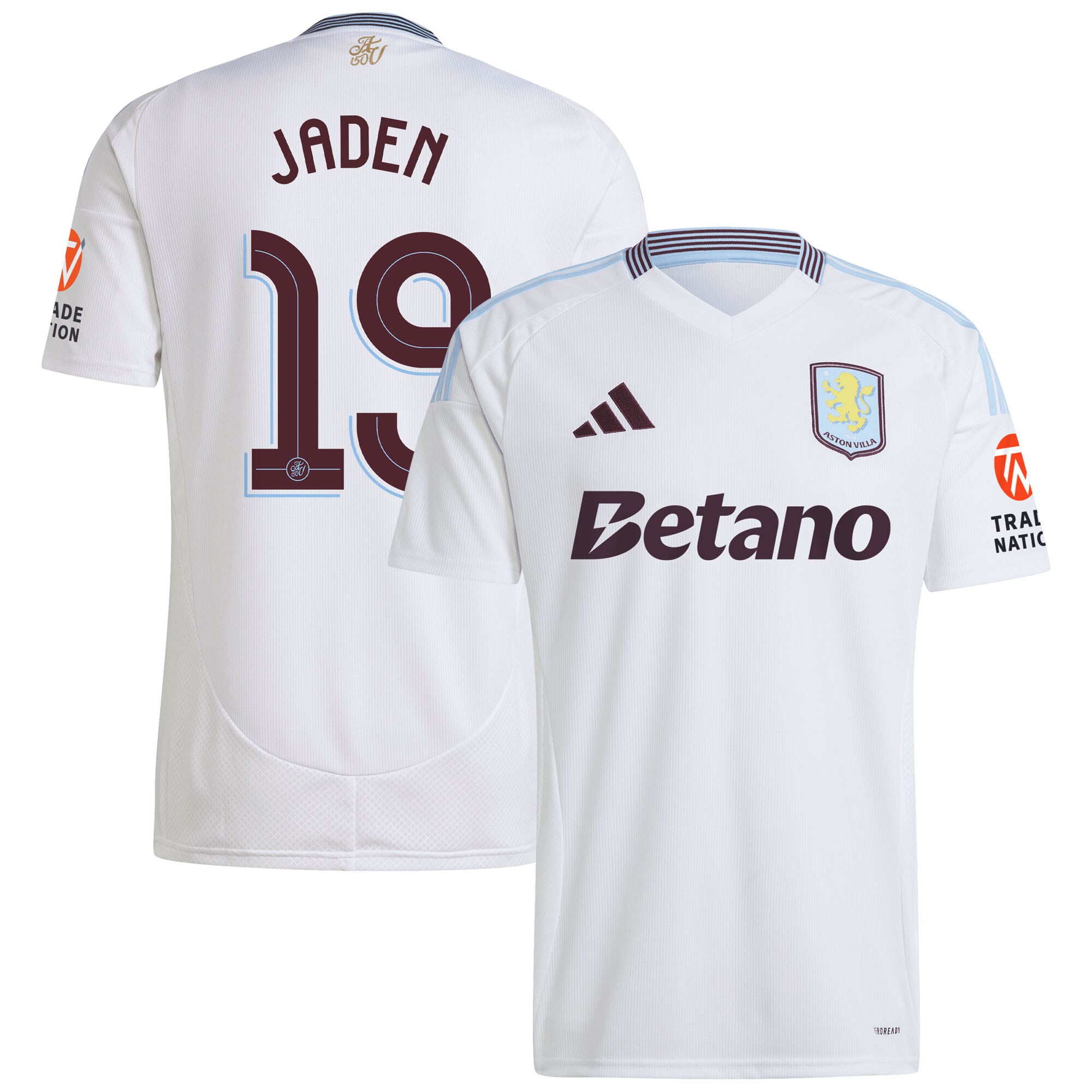Aston Villa aston villa adidas away shirt 2024-25 with jaden 19 cup printing Kits - Official Football Shirts & Training Gear