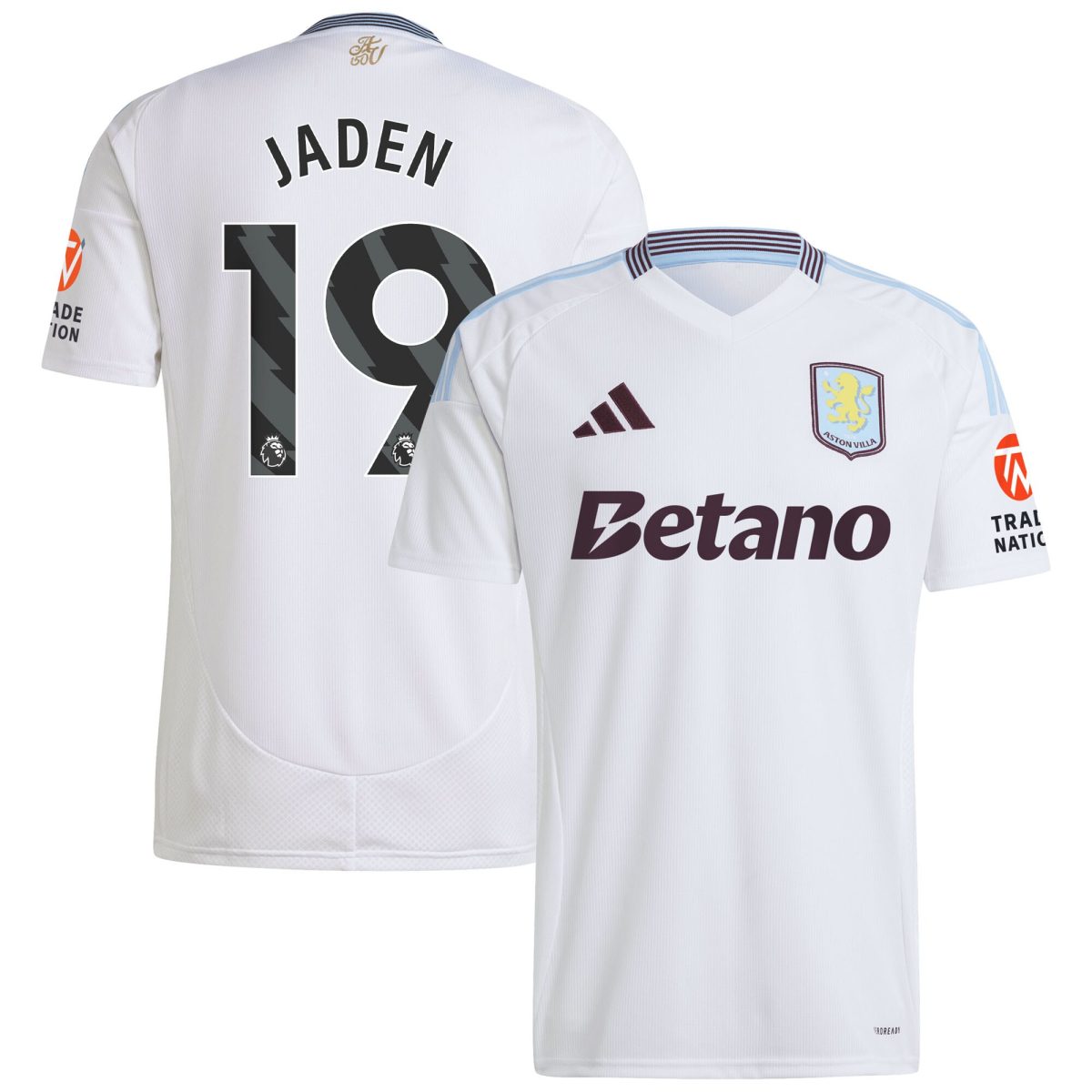 Aston Villa aston villa adidas away shirt 2024-25 with jaden 19 printing Kits - Official Football Shirts & Training Gear