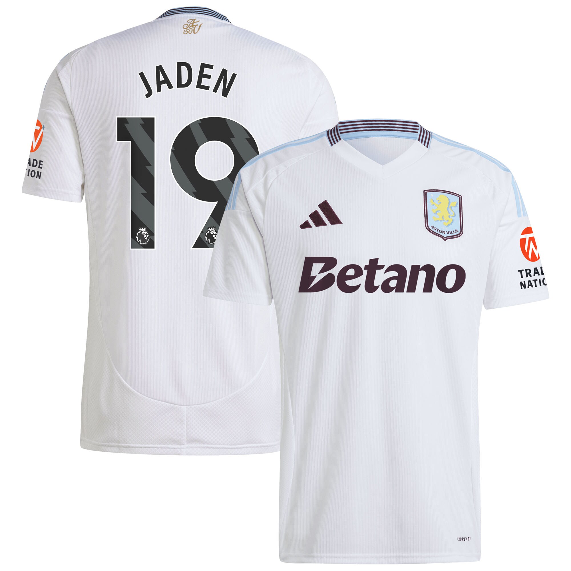 Aston Villa aston villa adidas away shirt 2024-25 with jaden 19 printing Kits - Official Football Shirts & Training Gear