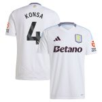 Aston Villa aston villa adidas away shirt 2024-25 with konsa 4 printing Kits - Official Football Shirts & Training Gear