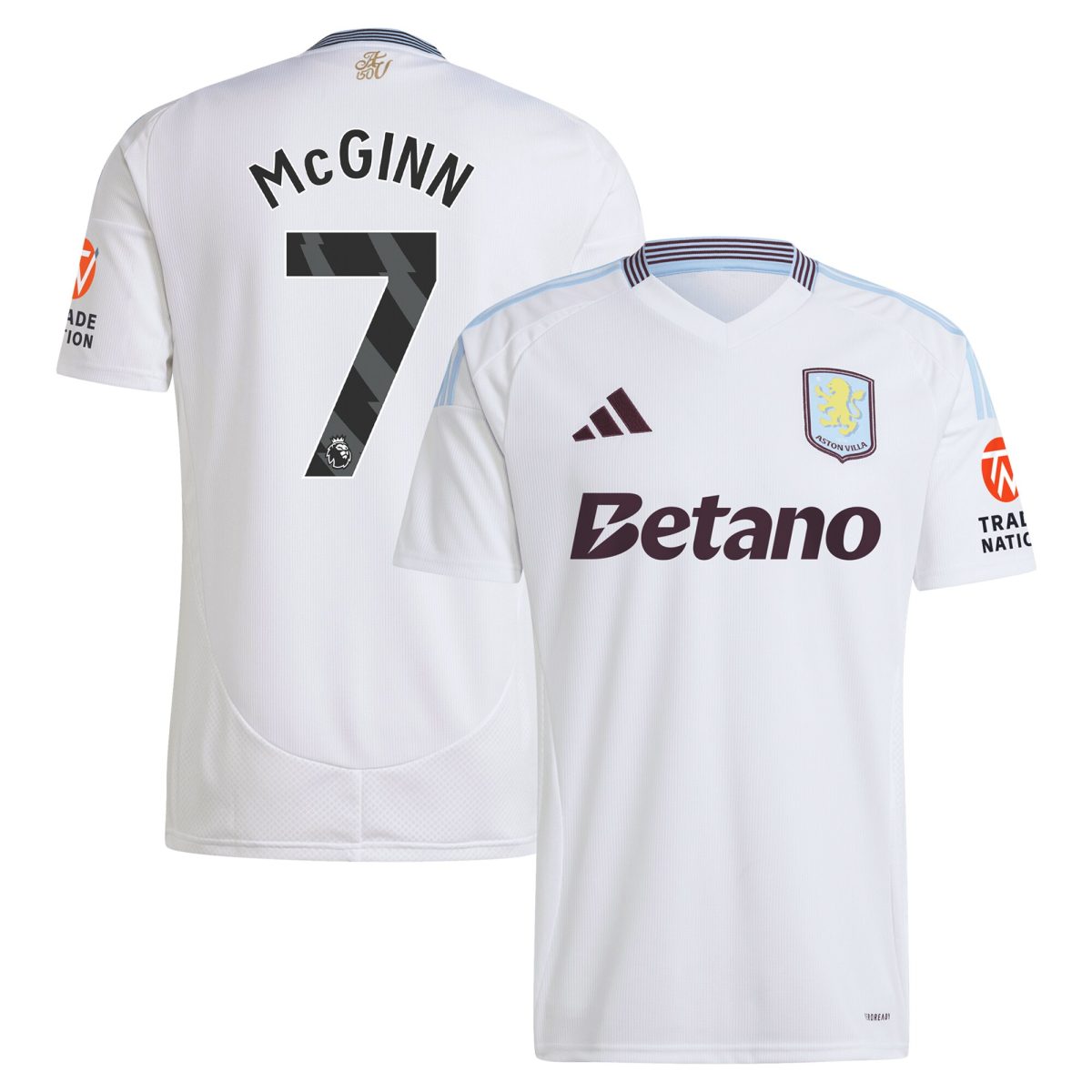 Aston Villa aston villa adidas away shirt 2024-25 with mcginn 7 printing Kits - Official Football Shirts & Training Gear