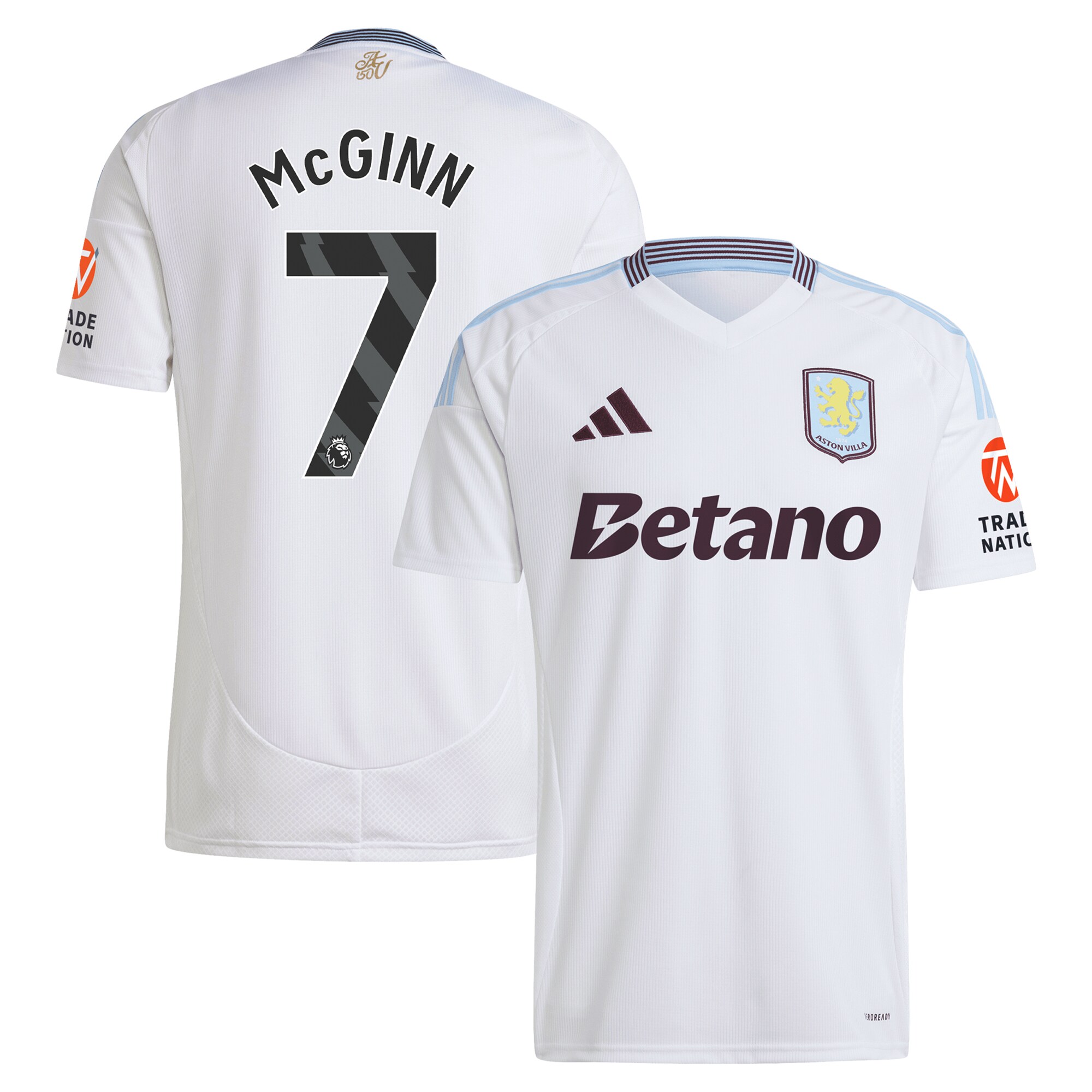 Aston Villa aston villa adidas away shirt 2024-25 with mcginn 7 printing Kits - Official Football Shirts & Training Gear
