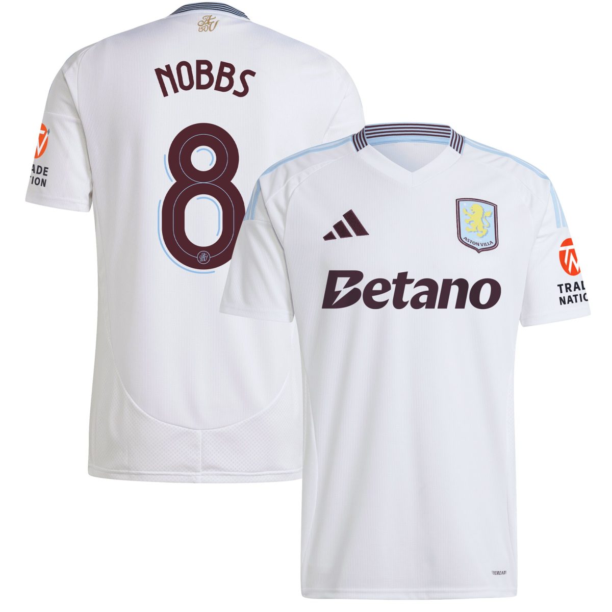 Aston Villa aston villa adidas away shirt 2024-25 with nobbs 8 cup printing Kits - Official Football Shirts & Training Gear