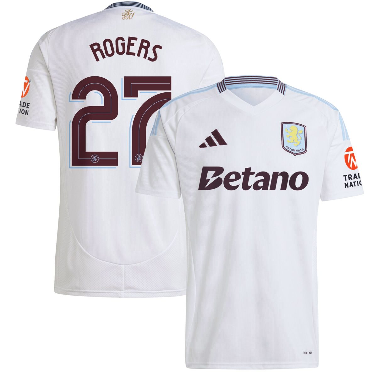 Aston Villa aston villa adidas away shirt 2024-25 with rogers 27 cup printing Kits - Official Football Shirts & Training Gear